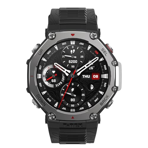 Amazfit T-Rex 3 Outdoor Smartwatch 48mm AMOLED Display, Offline Karten & Navigation, 6 Satellitensysteme Dual Band GPS, 27 Tage Akkulaufzeit, NFC Zahlung