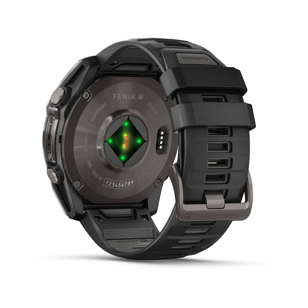 Garmin Amoled Smartwatch Fenix 8-51 MM | Premium Sportuhr mit integrierter LED-Taschenlampe, Lautsprecher und Mikrofon