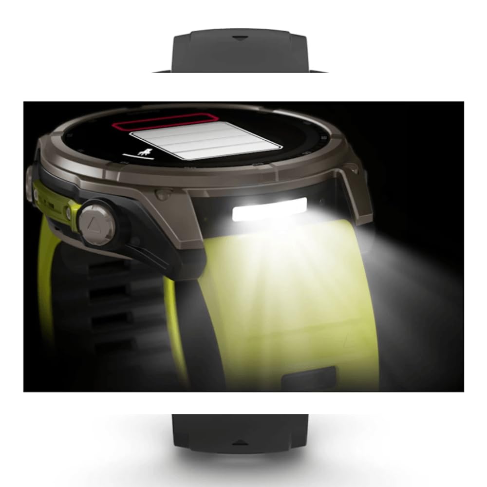 GARMIN Fenix 8–51 mm, Solar, Saphir-Titan, mit Ampello/Graphit-Silikonband