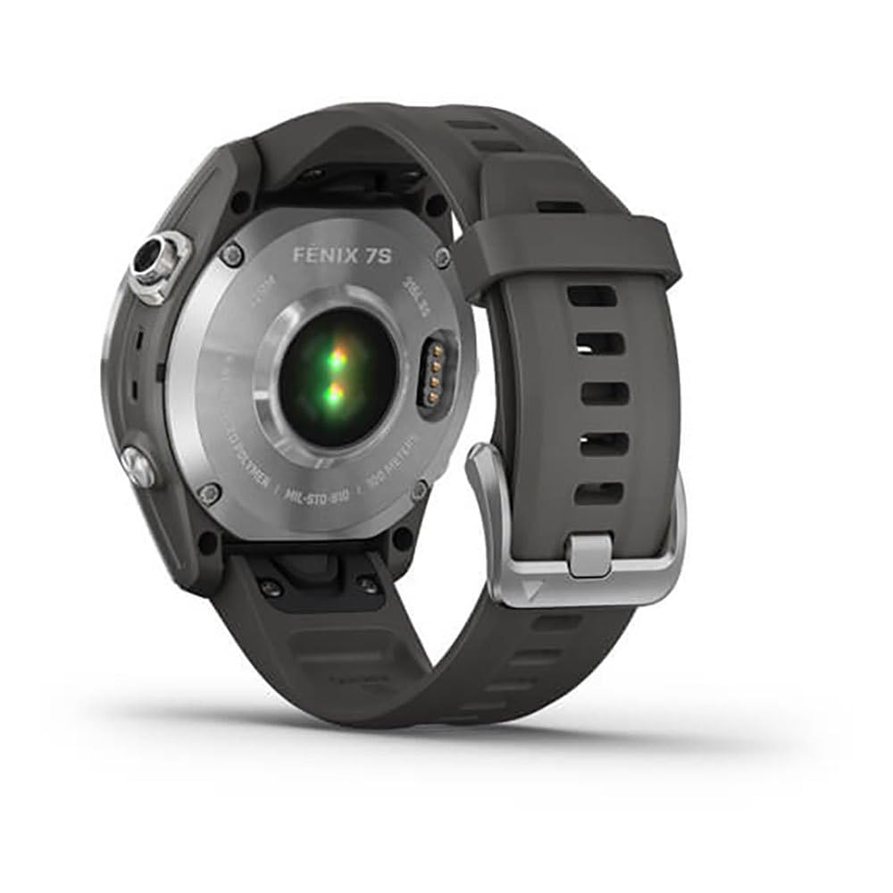 Garmin fenix 7S – schlanke GPS-Multisport-Smartwatch mit 1,2“ Display und Touch-/Tastenbedienung, TOPO-Karten, über 60 Sport-Apps