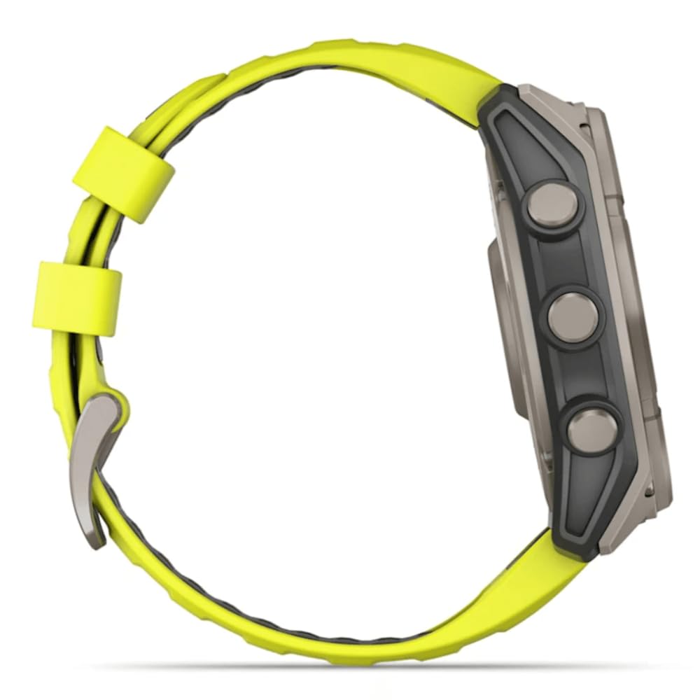 GARMIN Fenix 8–51 mm, Solar, Saphir-Titan, mit Ampello/Graphit-Silikonband
