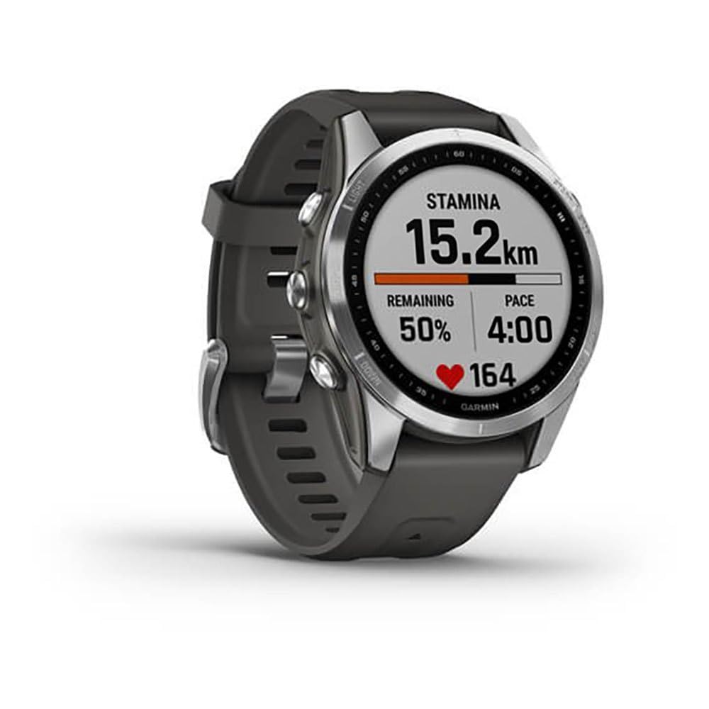 Garmin fenix 7S – schlanke GPS-Multisport-Smartwatch mit 1,2“ Display und Touch-/Tastenbedienung, TOPO-Karten, über 60 Sport-Apps