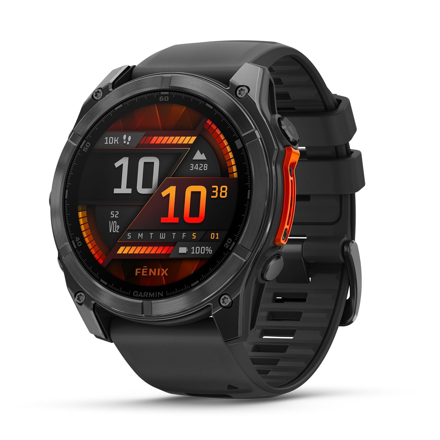 Garmin fēnix 8 51mm – GPS-Multisport-Smartwatch mit 1,4" AMOLED Touch-/Tastendisplay, Taschenlampe, TOPO-Karten