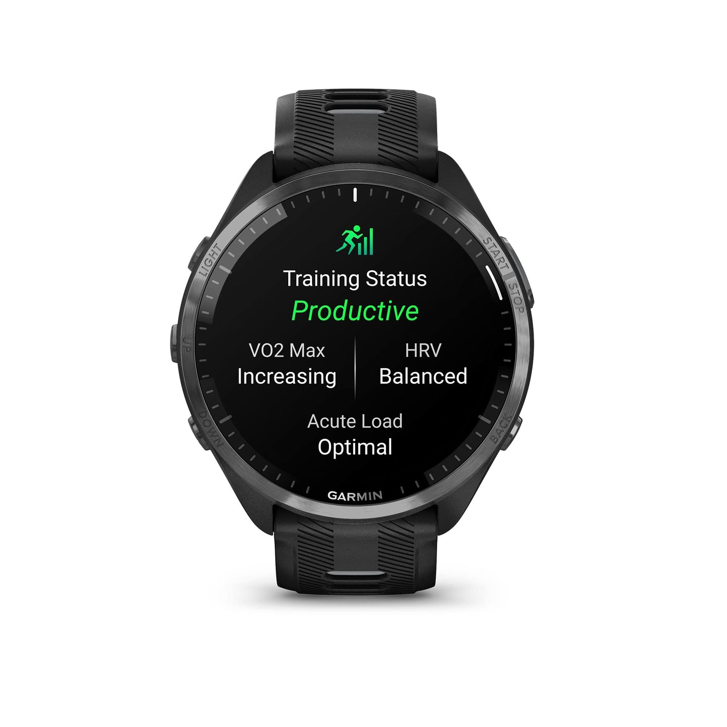 Garmin Forerunner® 965 Lauf-Smartwatch, buntes AMOLED-Display, Trainingsmessungen