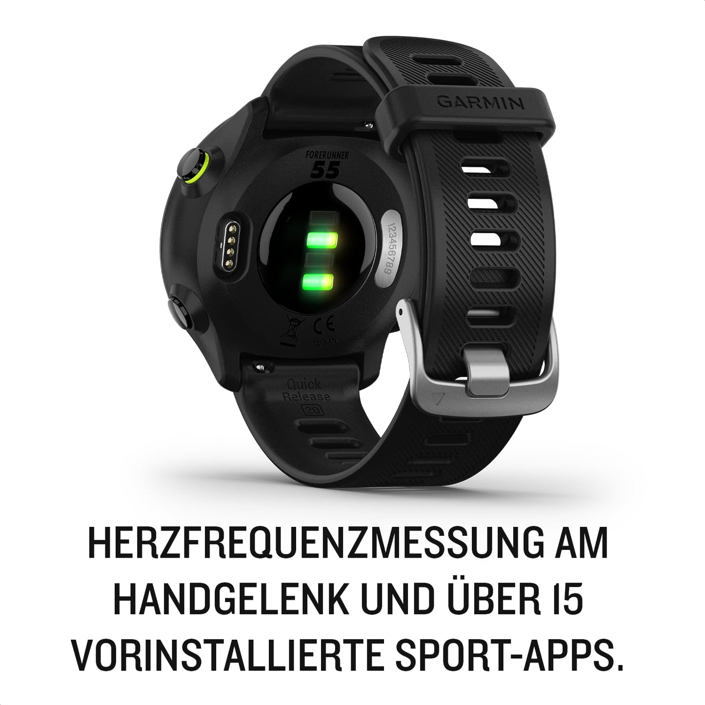 Garmin Forerunner 55 – GPS-Laufuhr mit 1,04“ Always-On-Farbdisplay, täglichen Trainingsempfehlungen, Laufzeitprognose, Sport-Apps und bis zu 14 Tagen Akkulaufzeit