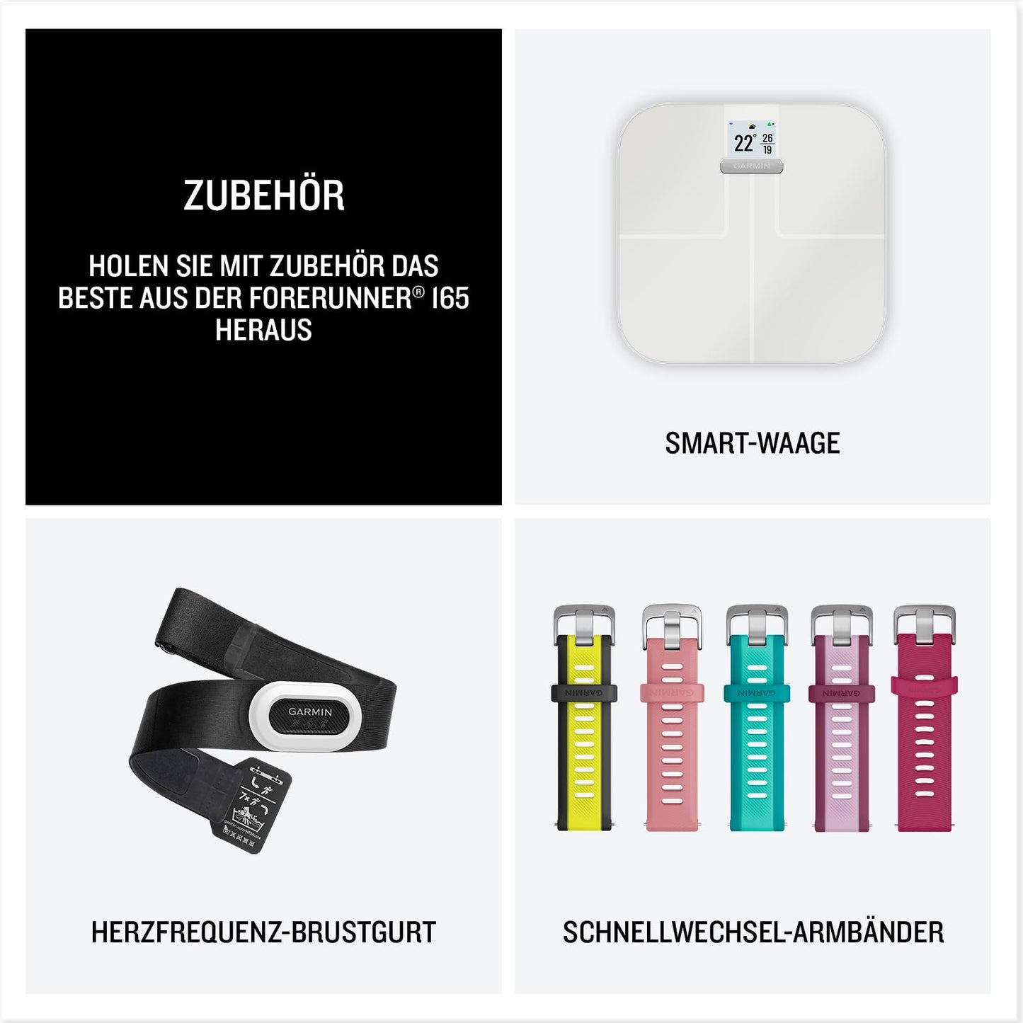 Garmin Forerunner 165 Music 43mm - Lauf-Smartwatch, 1,2" AMOLED Touchscreen, bis zu 11 Tage Akkulaufzeit, 25+ Sport-Apps