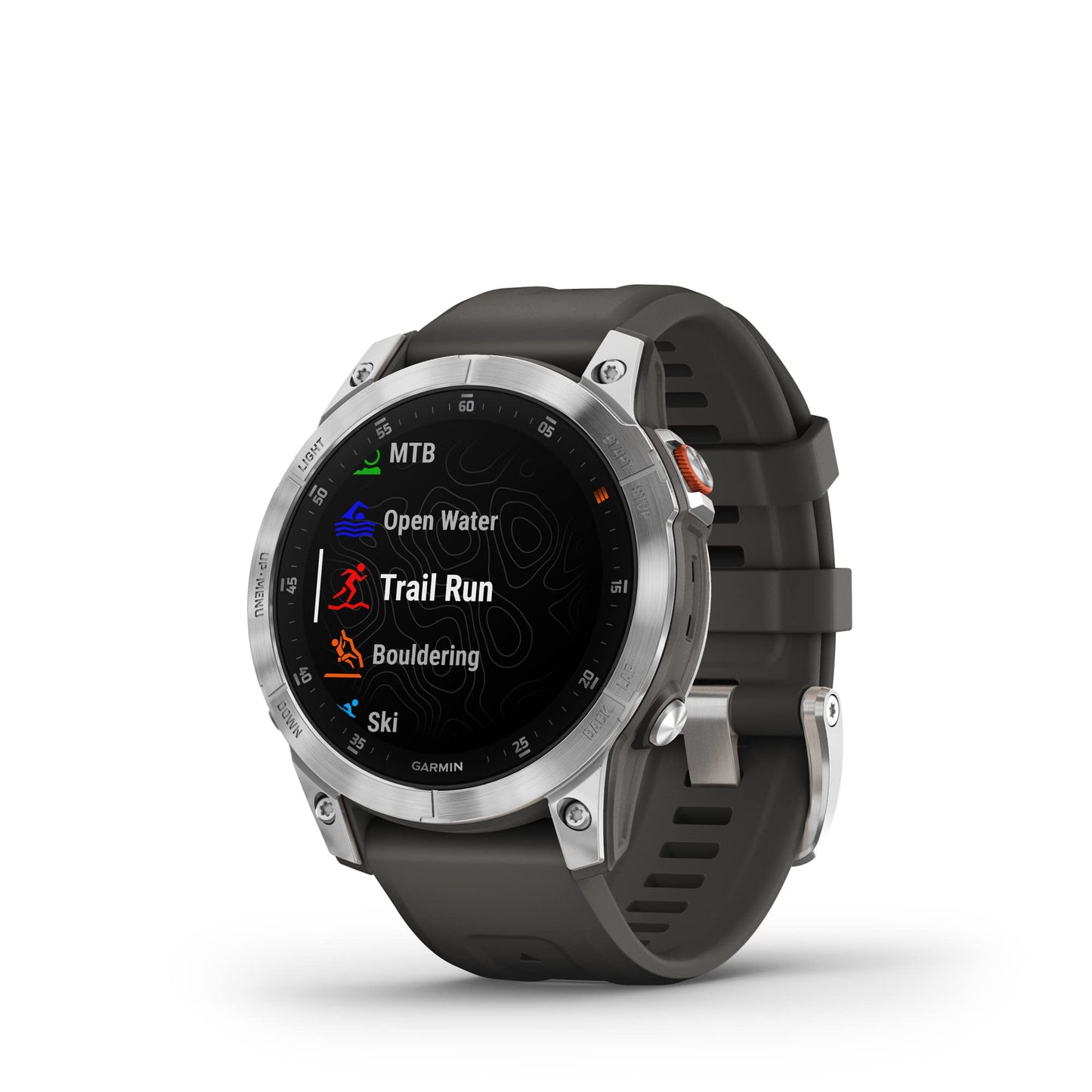 Garmin EPIX – GPS-Multisport-Smartwatch mit brillantem 1,3“ AMOLED-Display und Touch-/Tastenbedienung. TOPO-Karten