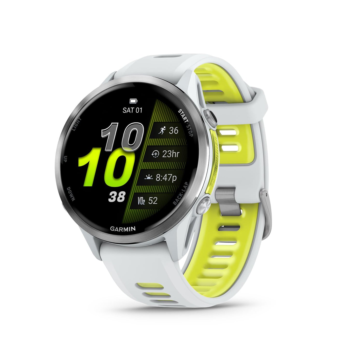 Garmin® Forerunner® 970, Premium GPS Running und Triathlon Smartwatch, AMOLED-Display, integrierte LED-Taschenlampe