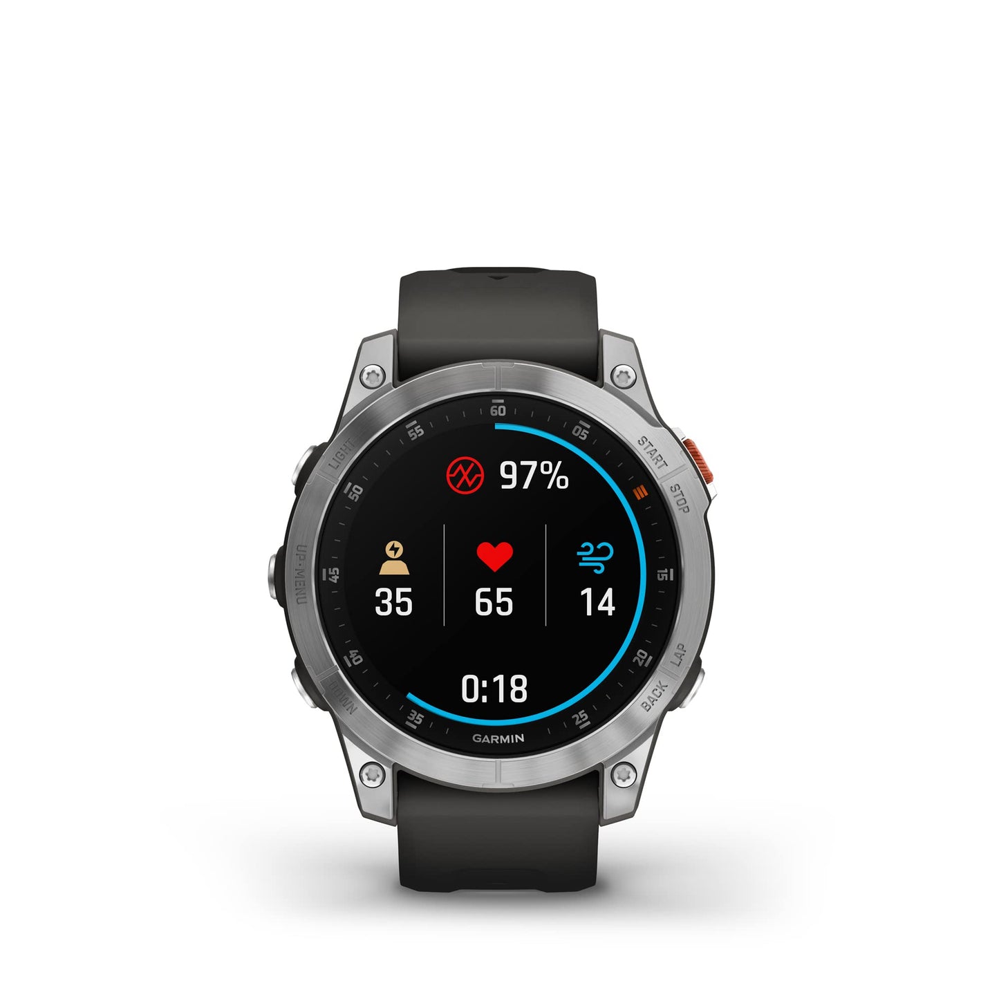 Garmin EPIX – GPS-Multisport-Smartwatch mit brillantem 1,3“ AMOLED-Display und Touch-/Tastenbedienung. TOPO-Karten