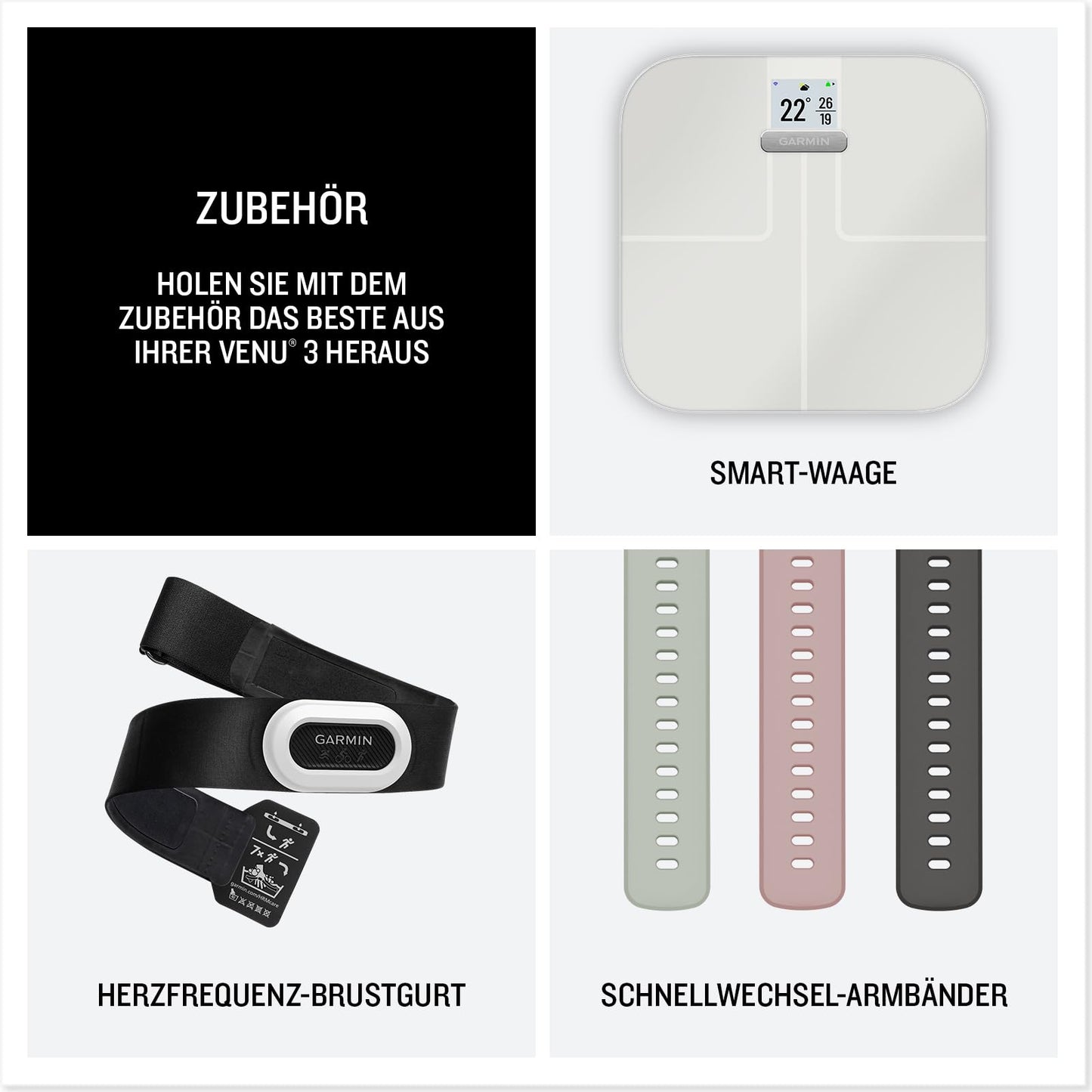 Garmin Venu 3 45mm – Fitness-Smartwatch, 1,4" AMOLED-Touchdisplay, bis zu 14 Tage Akkulaufzeit, 30+ Sport-Apps, Bluetooth Telefonie und Sprachassistenz, Garmin Music, GarminPay, Rollstuhlmodus