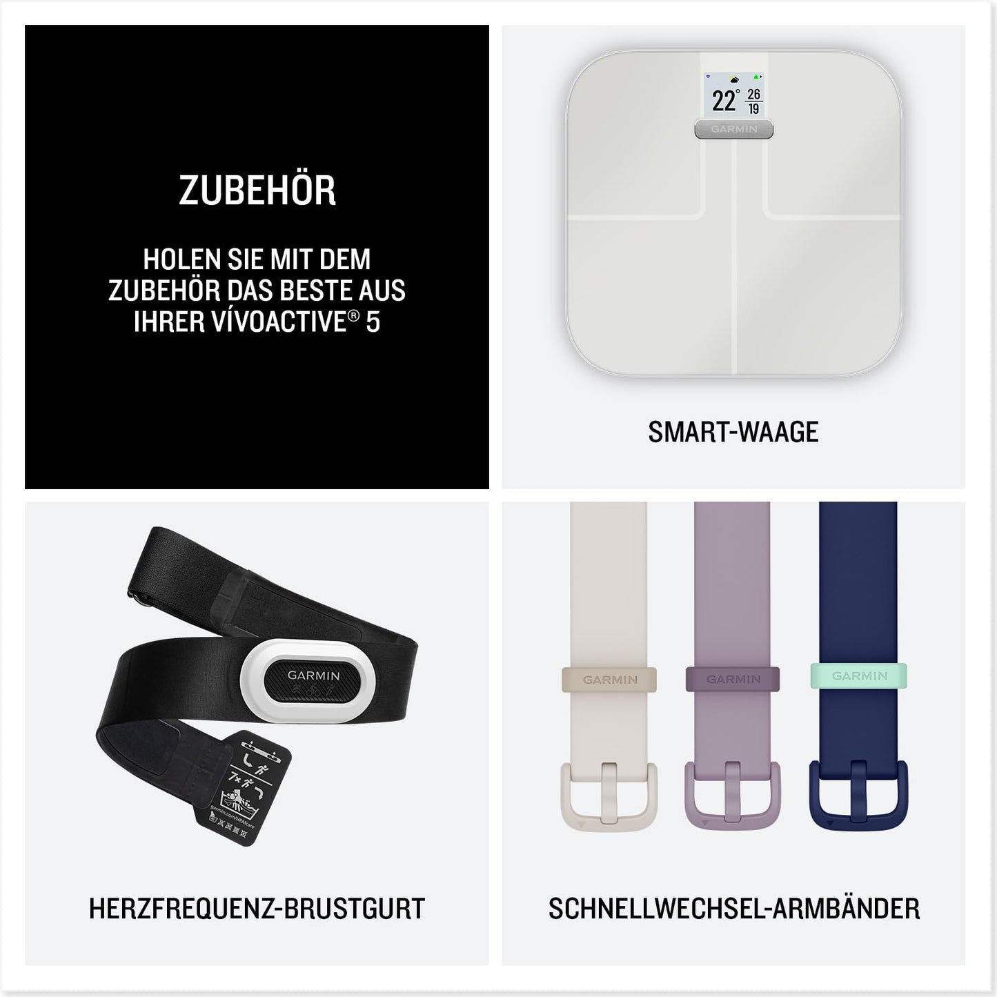 Garmin Vivoactive 5 - GPS-Smartwatch mit 1,2" AMOLED Touchdisplay, Fitness- und Gesundheits- und Musikfunktionen