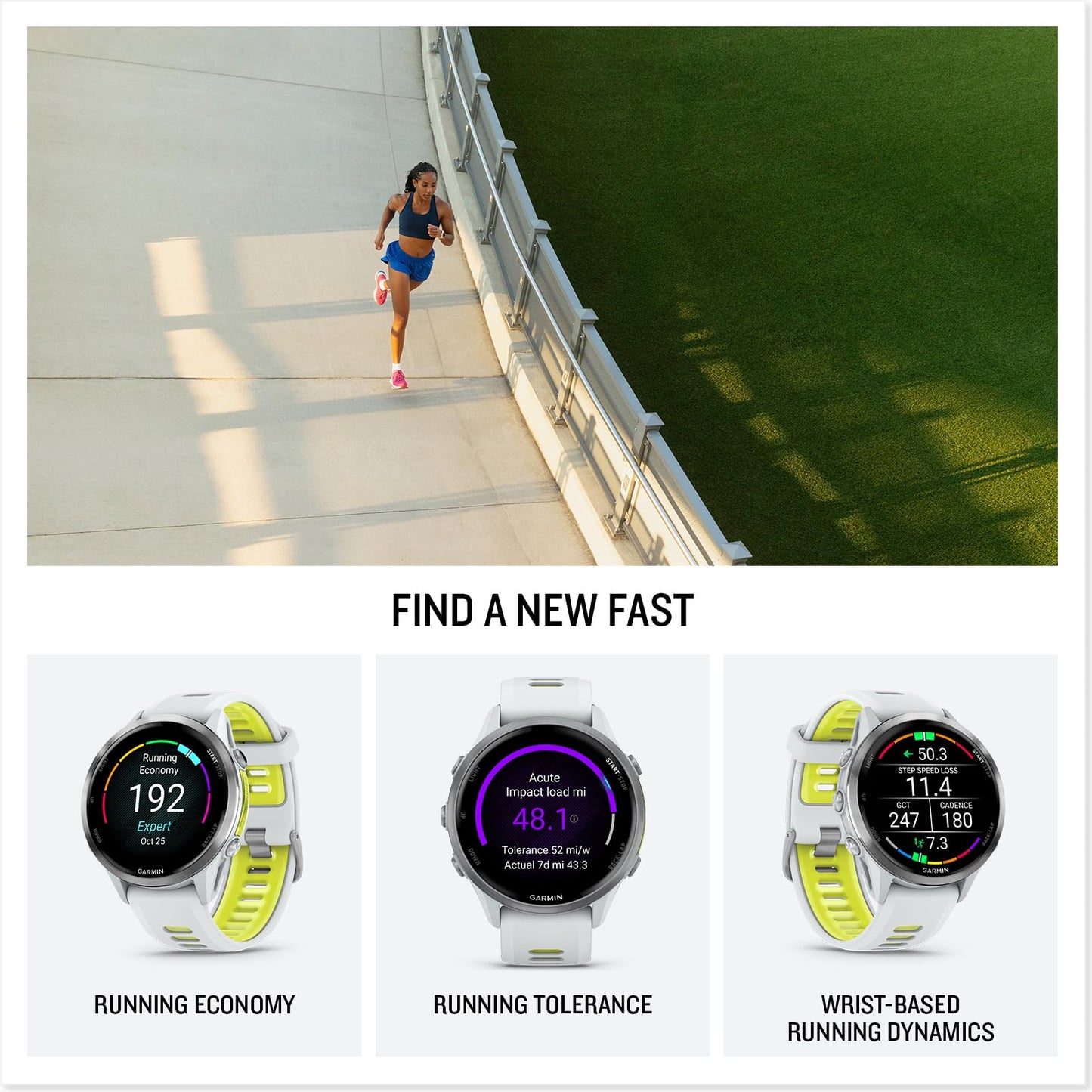 Garmin® Forerunner® 970, Premium GPS Running und Triathlon Smartwatch, AMOLED-Display, integrierte LED-Taschenlampe