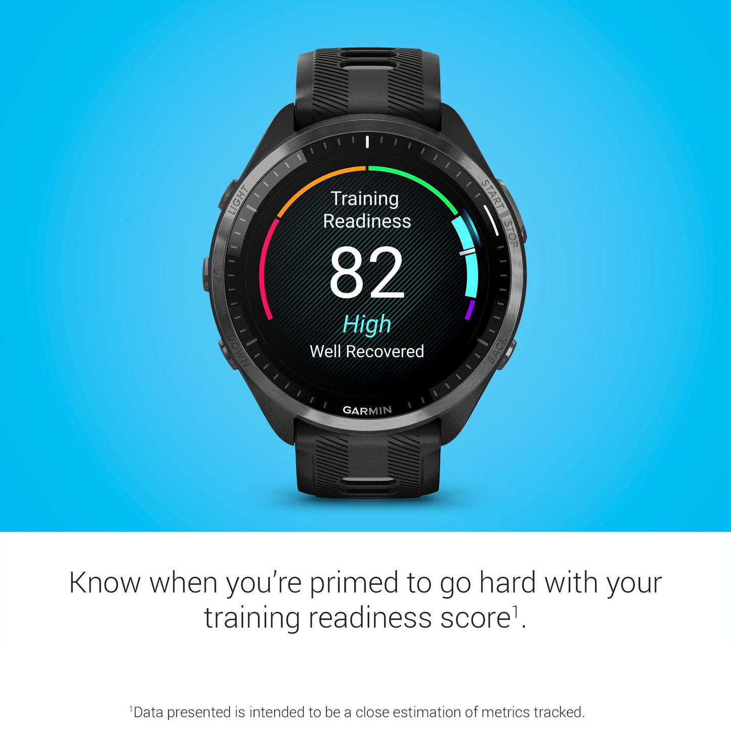 Garmin Forerunner® 965 Lauf-Smartwatch, buntes AMOLED-Display, Trainingsmessungen