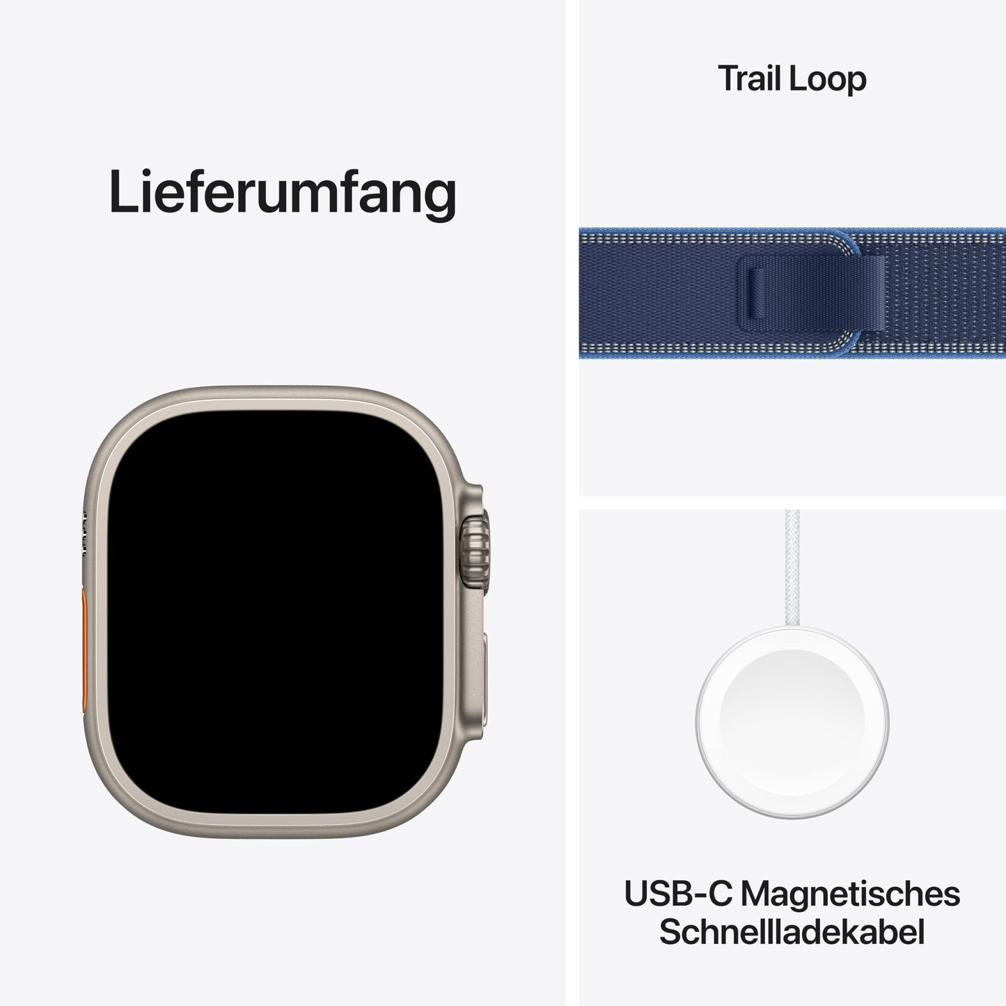 Apple Watch Ultra 3 GPS + Cellular 49 mm Premium Smartwatch für Lauftraining und Kombinationssport mit robustem Titangehäuse