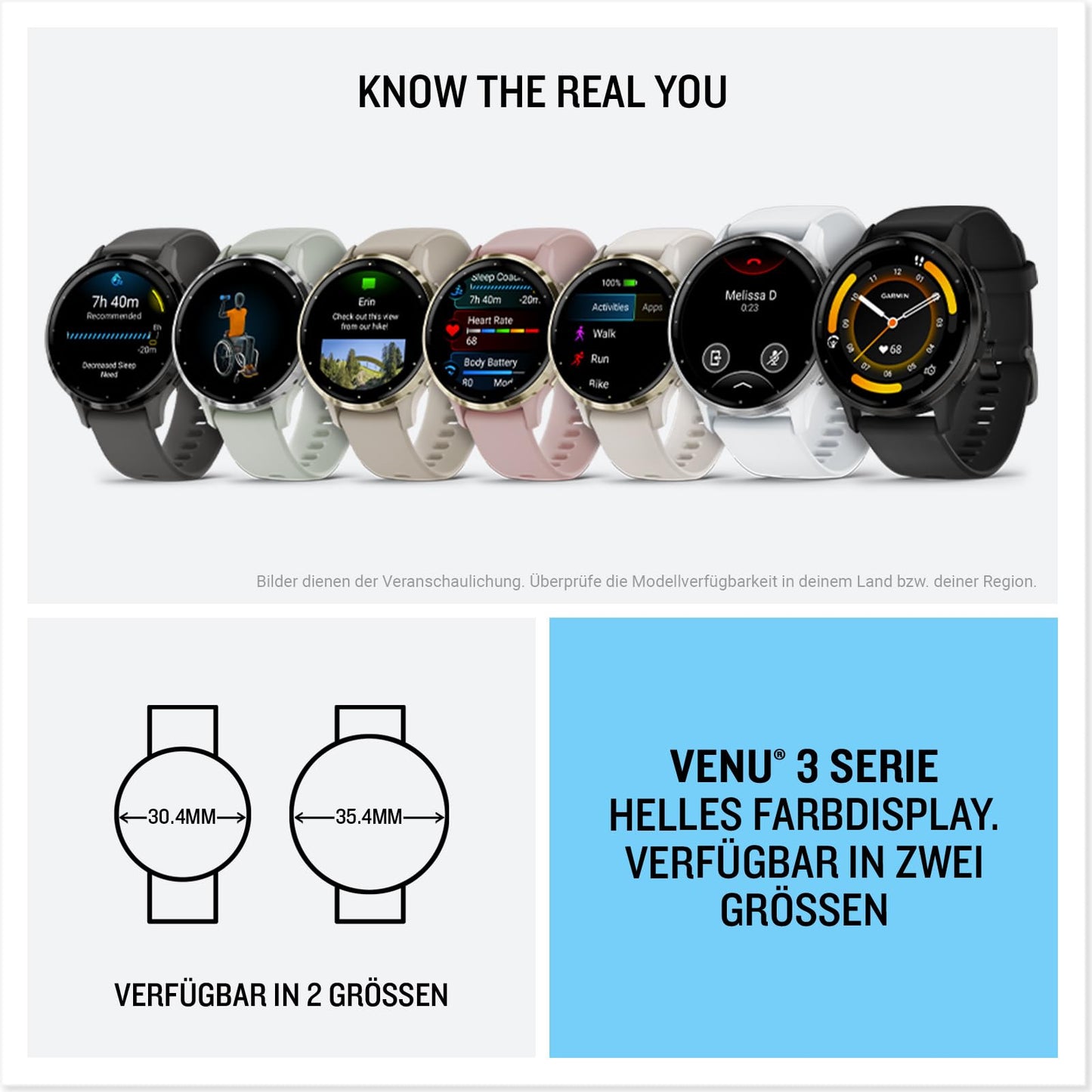 Garmin Venu 3 45mm – Fitness-Smartwatch, 1,4" AMOLED-Touchdisplay, bis zu 14 Tage Akkulaufzeit, 30+ Sport-Apps, Bluetooth Telefonie und Sprachassistenz, Garmin Music, GarminPay, Rollstuhlmodus