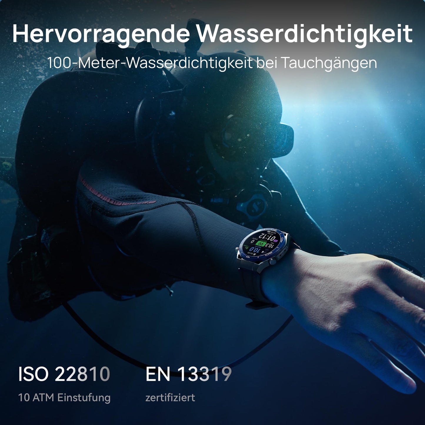 HUAWEI Watch Ultimate Smartwatch, Premium-Metall-Optik, EKG-Analyse, Golfplatz-Karten, 100 m Wasserdichtigkeit, bis zu 14 Tage Akkulaufzeit, GPS