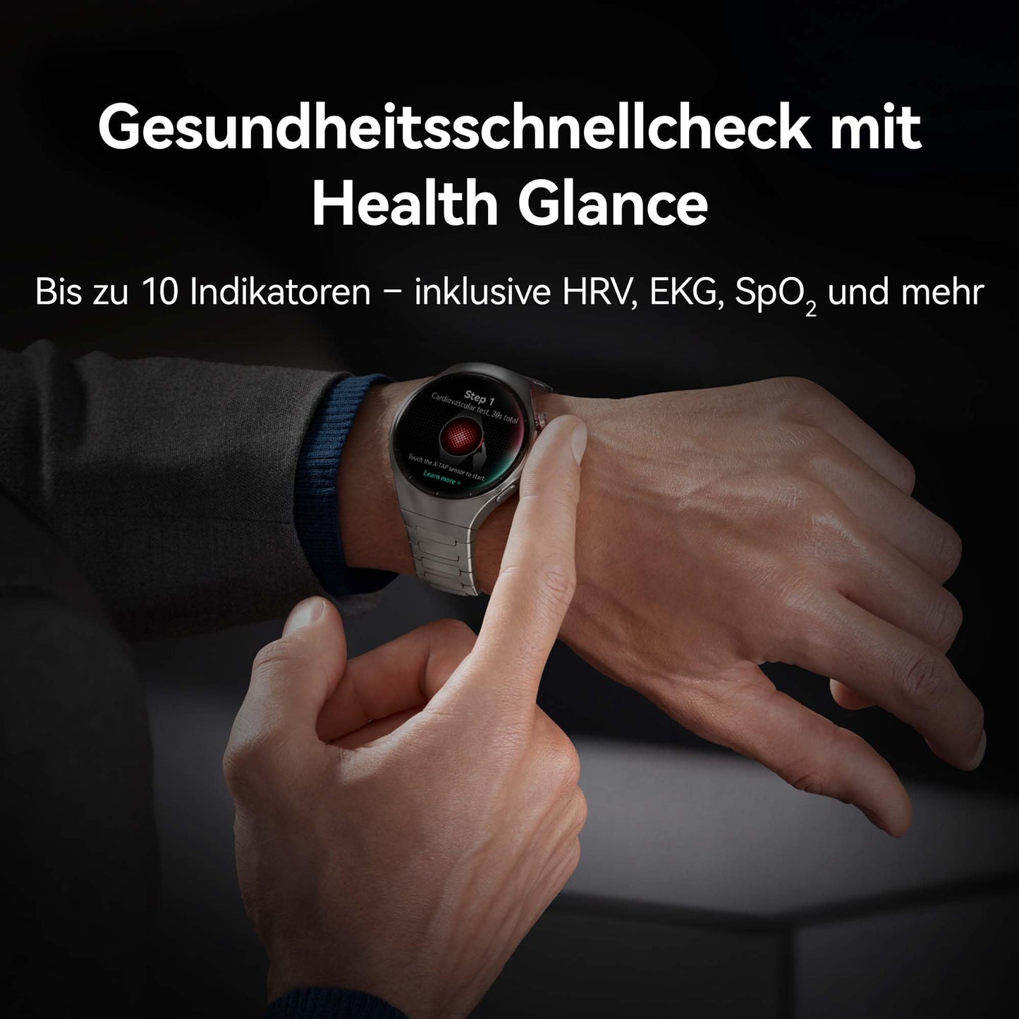 HUAWEI Watch 5 Smartwatch Herren Damen, Health Glance, 5ATM Wasserdicht, GPS, SpO2 an der Fingerspitze, Kompatibel mit Android™ & iOS, Saphirglas, 30 Monate Garantie, 46mm, Silber