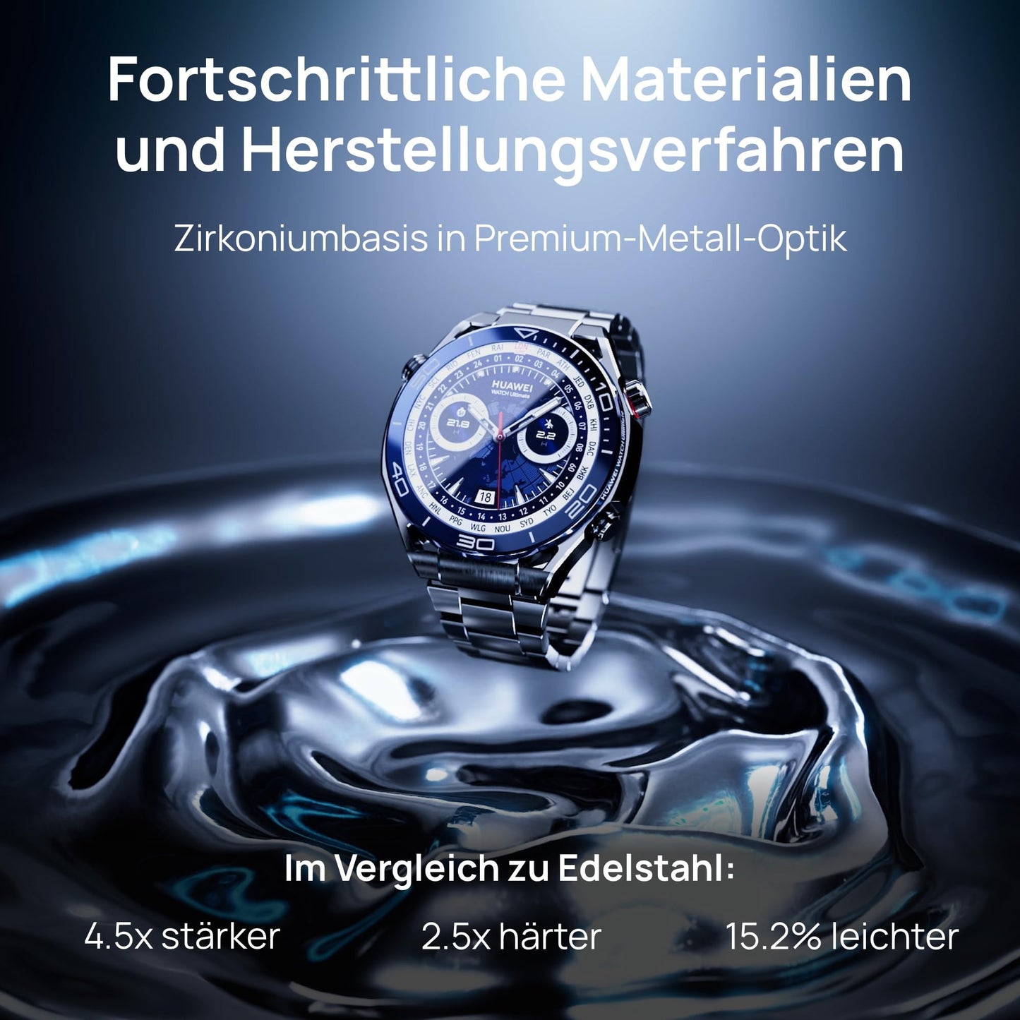 HUAWEI Watch Ultimate Smartwatch, Premium-Metall-Optik, EKG-Analyse, Golfplatz-Karten, 100 m Wasserdichtigkeit, bis zu 14 Tage Akkulaufzeit, GPS