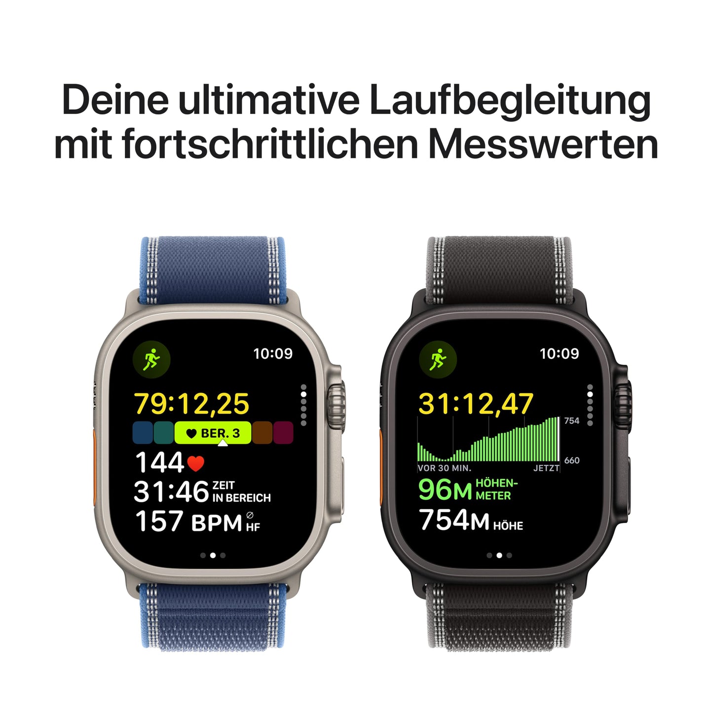 Apple Watch Ultra 3 GPS + Cellular 49 mm Premium Smartwatch für Lauftraining und Kombinationssport mit robustem Titangehäuse