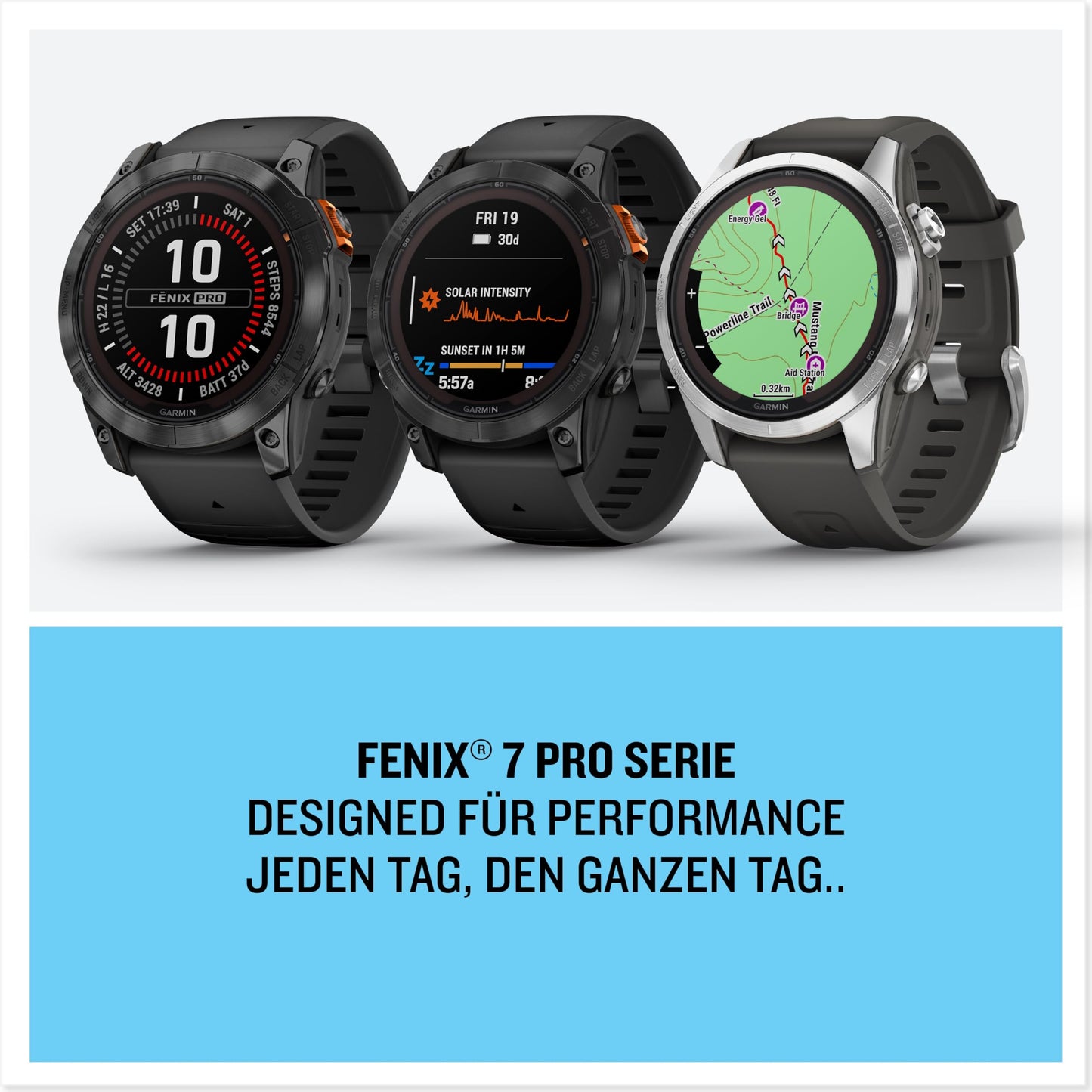 Garmin fēnix 7 Pro – GPS-Multisport-Smartwatch mit Solarladelinse, Farbdisplay und Touch-/Tastenbedienung, TOPO-Karten