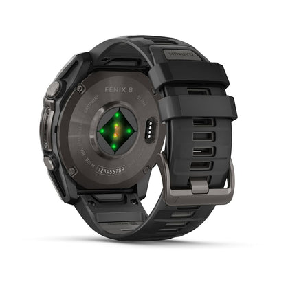 Garmin Amoled Smartwatch Fenix 8-51 MM | Premium Sportuhr mit integrierter LED-Taschenlampe, Lautsprecher und Mikrofon