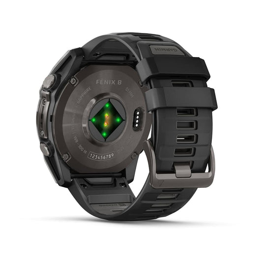 Garmin Amoled Smartwatch Fenix 8-51 MM | Premium Sportuhr mit integrierter LED-Taschenlampe, Lautsprecher und Mikrofon