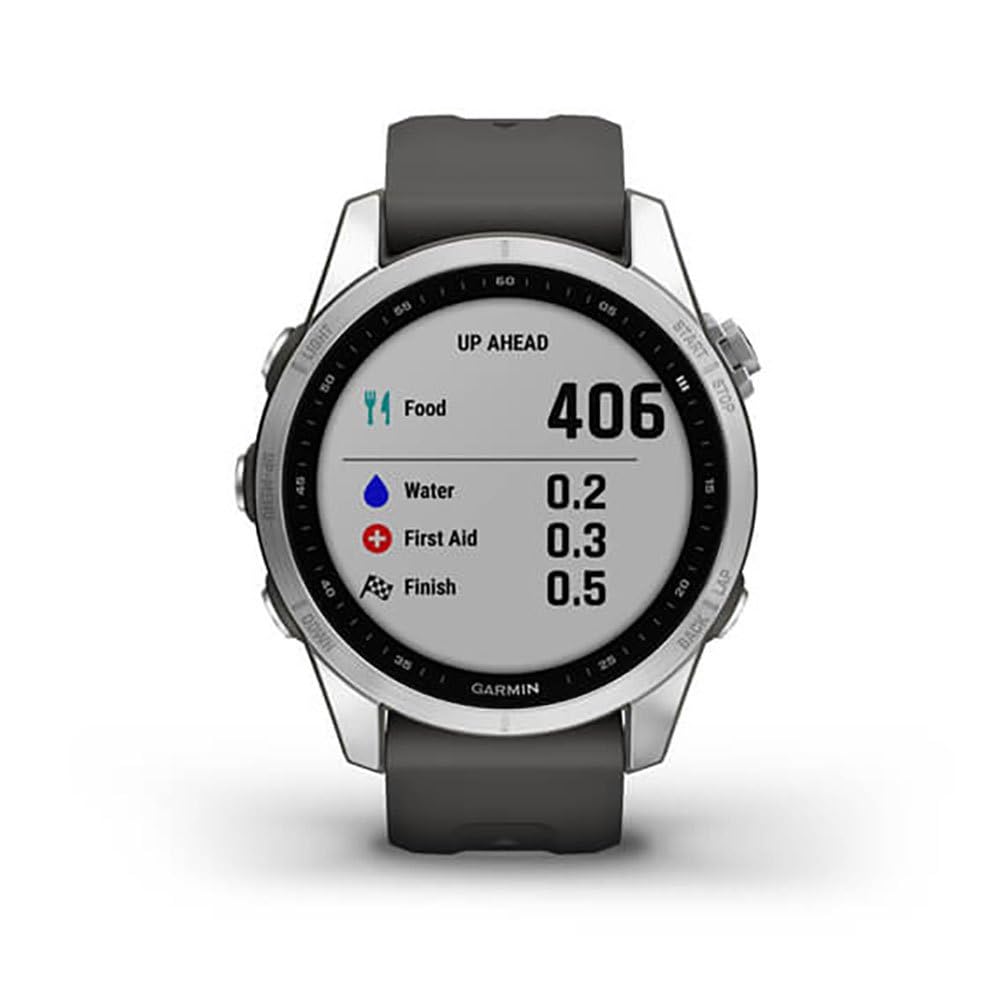 Garmin fenix 7S – schlanke GPS-Multisport-Smartwatch mit 1,2“ Display und Touch-/Tastenbedienung, TOPO-Karten, über 60 Sport-Apps