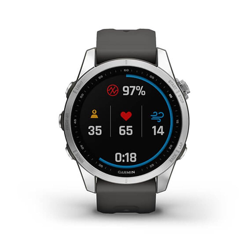 Garmin fenix 7S – schlanke GPS-Multisport-Smartwatch mit 1,2“ Display und Touch-/Tastenbedienung, TOPO-Karten, über 60 Sport-Apps