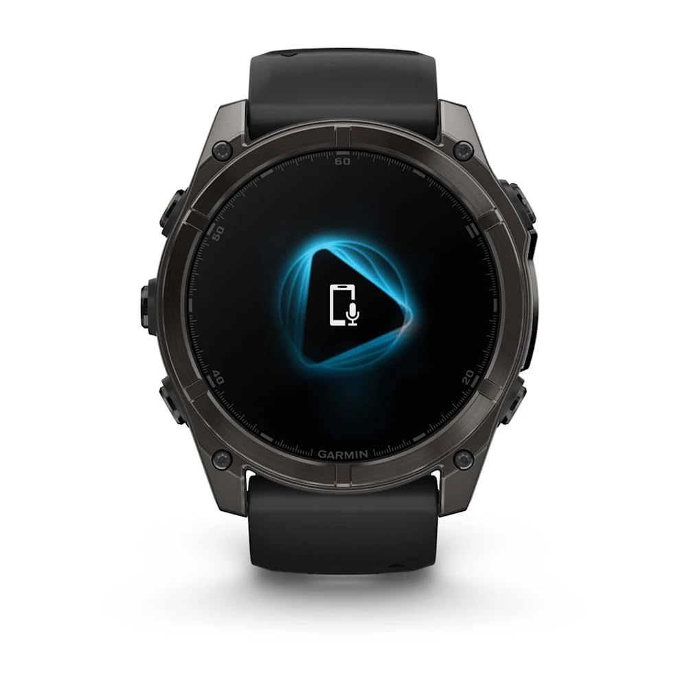 Garmin Amoled Smartwatch Fenix 8-51 MM | Premium Sportuhr mit integrierter LED-Taschenlampe, Lautsprecher und Mikrofon