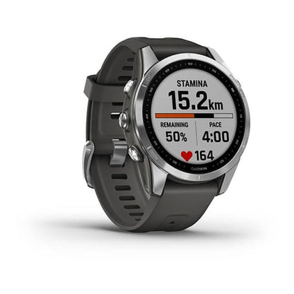Garmin fenix 7S – schlanke GPS-Multisport-Smartwatch mit 1,2“ Display und Touch-/Tastenbedienung, TOPO-Karten, über 60 Sport-Apps