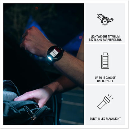 Garmin® Forerunner® 970, Premium GPS Running und Triathlon Smartwatch, AMOLED-Display, integrierte LED-Taschenlampe