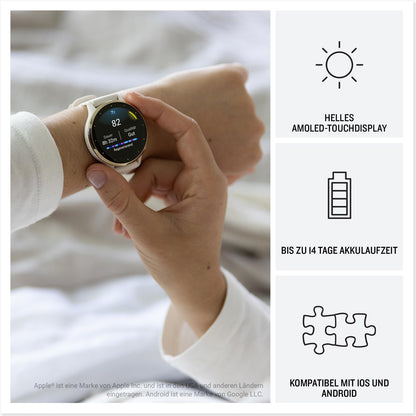 Garmin Venu 3 45mm – Fitness-Smartwatch, 1,4" AMOLED-Touchdisplay, bis zu 14 Tage Akkulaufzeit, 30+ Sport-Apps, Bluetooth Telefonie und Sprachassistenz, Garmin Music, GarminPay, Rollstuhlmodus