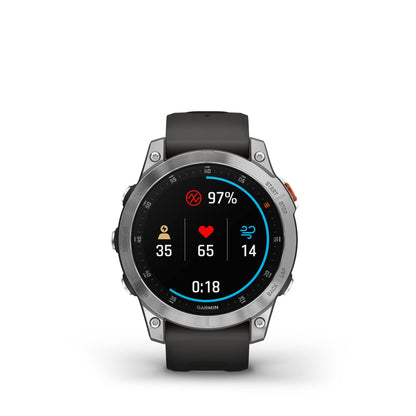Garmin EPIX – GPS-Multisport-Smartwatch mit brillantem 1,3“ AMOLED-Display und Touch-/Tastenbedienung. TOPO-Karten