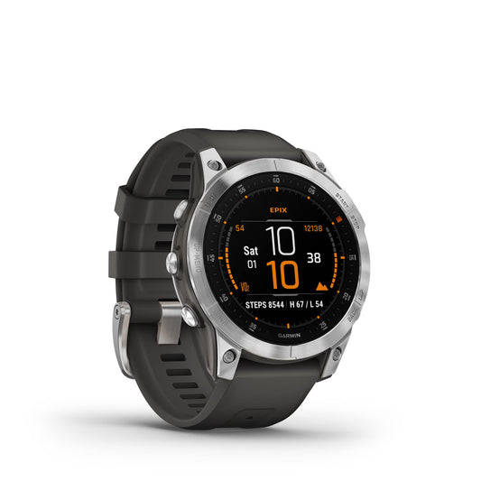 Garmin EPIX – GPS-Multisport-Smartwatch mit brillantem 1,3“ AMOLED-Display und Touch-/Tastenbedienung. TOPO-Karten