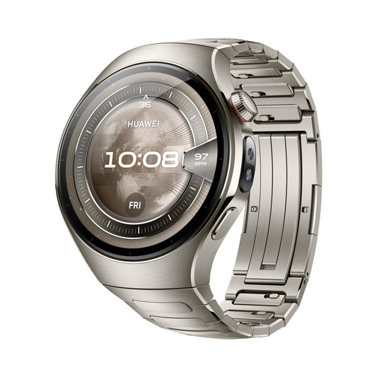 HUAWEI Watch 5 Smartwatch Herren Damen, Health Glance, 5ATM Wasserdicht, GPS, SpO2 an der Fingerspitze, Kompatibel mit Android™ & iOS, Saphirglas, 30 Monate Garantie, 46mm, Silber