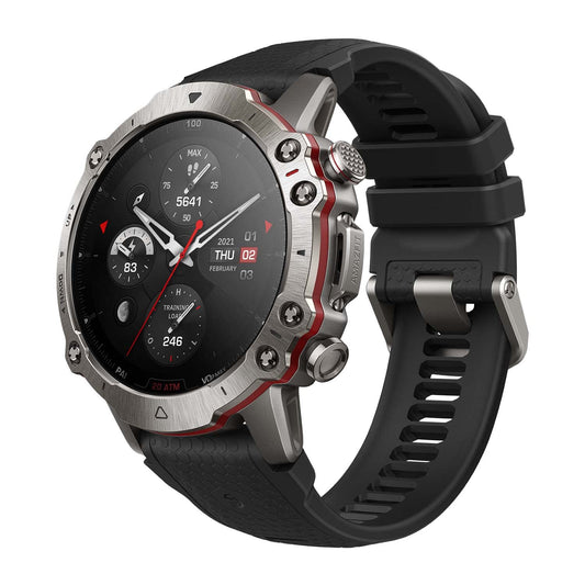 Amazfit Falcon 49mm Outdoor Smartwatch mit Dual-Band GPS, Smarter Sportcoach, Trainingsvorlagen, 150 Sportmodi, Saphir-Display