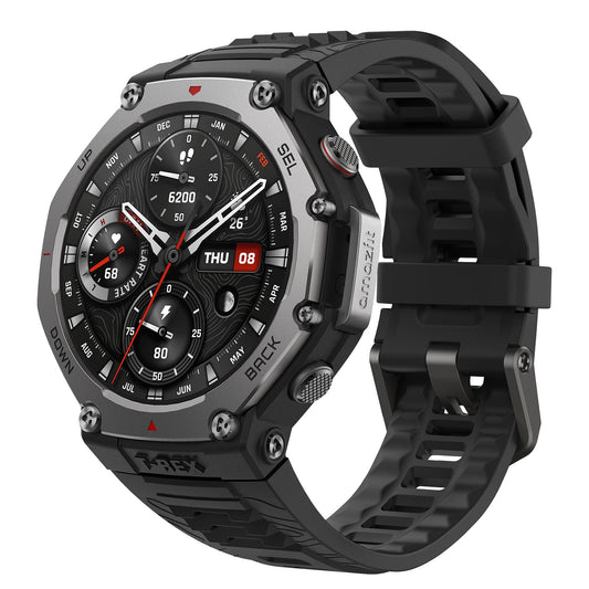 Amazfit T-Rex 3 Outdoor Smartwatch 48mm AMOLED Display, Offline Karten & Navigation, 6 Satellitensysteme Dual Band GPS, 27 Tage Akkulaufzeit, NFC Zahlung