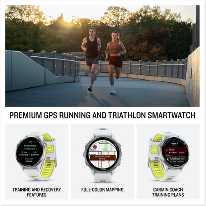 Garmin® Forerunner® 970, Premium GPS Running und Triathlon Smartwatch, AMOLED-Display, integrierte LED-Taschenlampe