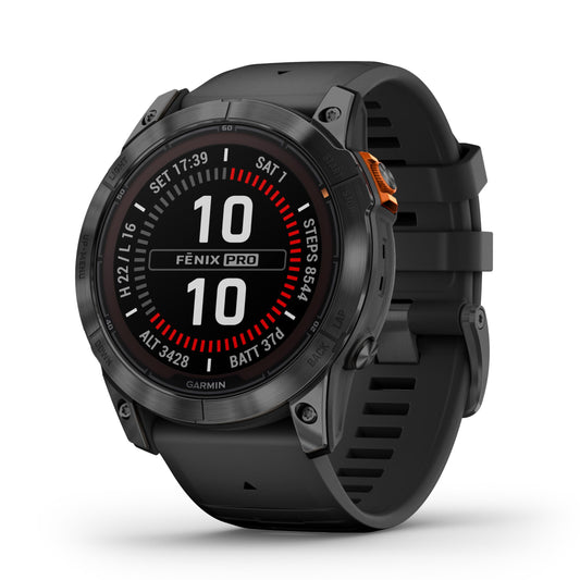 Garmin fēnix 7 Pro – GPS-Multisport-Smartwatch mit Solarladelinse, Farbdisplay und Touch-/Tastenbedienung, TOPO-Karten
