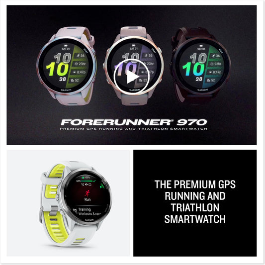 Garmin® Forerunner® 970, Premium GPS Running und Triathlon Smartwatch, AMOLED-Display, integrierte LED-Taschenlampe