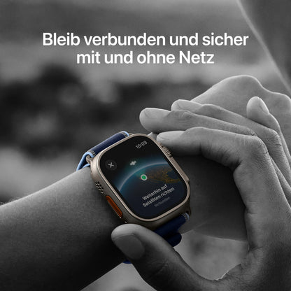 Apple Watch Ultra 3 GPS + Cellular 49 mm Premium Smartwatch für Lauftraining und Kombinationssport mit robustem Titangehäuse